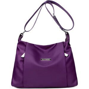 LassZone Ladies Crossbody Handbag, Waterproof Nylon Multi-Pocket Shoulder Bag